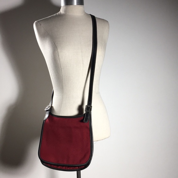 Coach Handbags - Coach leather and canvas cross body
